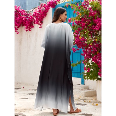 Plus Size Kaftan Dresses for Women Batwing Mumu Loose Dress