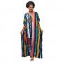Kaftan Dresses For Women Bohemian Floral Print Loose Fit Beach Swimsuit Cover Up One Size