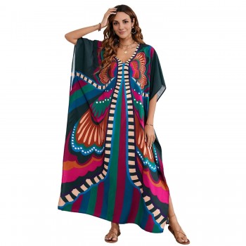 2025 Summer Bathing Suit Caftan Loungewear Beach Dress One Size