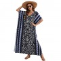 2025 Plus Size Women's Kaftan Dresses Loose Fit Maxi Swimsuit Cover Up One Size