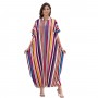 Women Kaftan Dresses Plus Size Swimsuit Coverup Summer Bohemian Floral Loose One Size