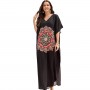 Plus Size Kaftan Beach Dress: Swim Cover Up & Tropical Lounge Wear One Size