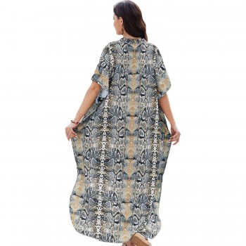 Plus Size Kaftan Dress: Beach Swim Cover Up & Tropical Resort Loungewear One Size Plus Size Kaftan Dress: Beach Swim Cover Up & Tropical Resort Loungewear One Size