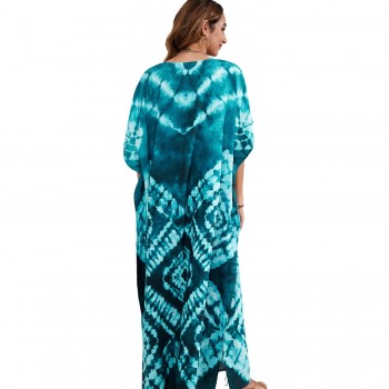 Plus Size Kaftan Dress: Beach Swim Cover Up & Breathable Lounge Wear One Size