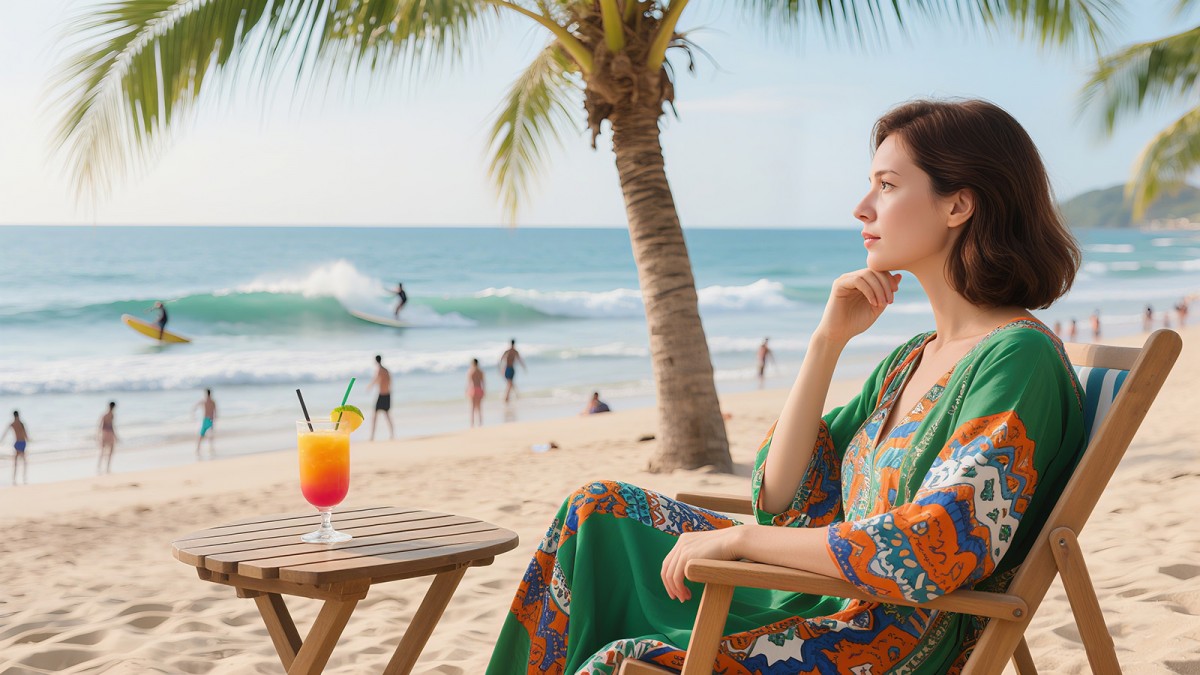Why Women Love Wearing Colorful Kaftan Dresses on the Beach