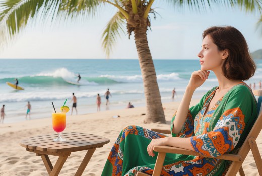 Why Women Love Wearing Colorful Kaftan Dresses on the Beach